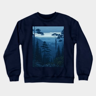 Blue Dusk Forest View #1 Crewneck Sweatshirt